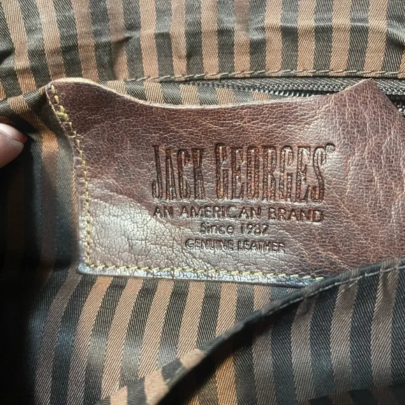 Jack Georges Leather Cross Body Bag - Picture 5 of 6